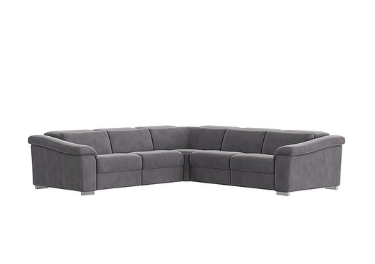 Nicoletti - Galileo Fabric Large Corner Sofa - Grey