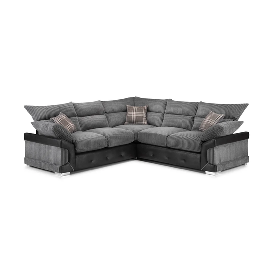 Coomes Sofa Black/Grey Large Corner