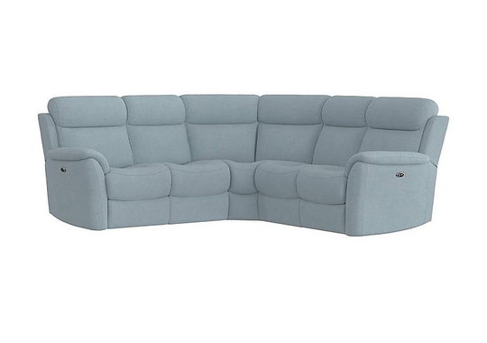Relax Station Revive Fabric Power Recliner Corner Sofa - Blue