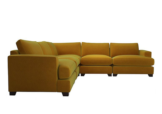 The Lounge Co. - Lorrie Large Fabric Corner Sofa - Yellow