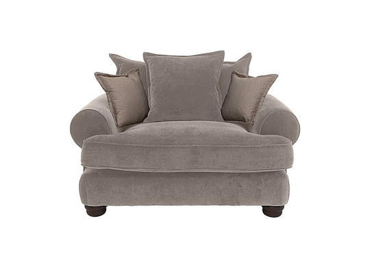 Brianna Scatter Back Snuggler Chair - Brown