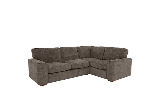 Emilia Small Fabric Corner Sofa Bed - Brown