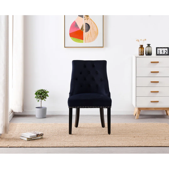 Windsor Lux Velvet Dining Chair - Light Grey
