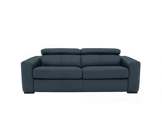 Infinity 3 Seater Leather Sofa Bed - Blue- World of Leather