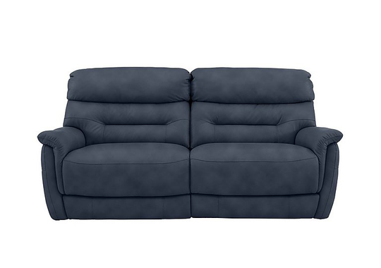 Chicago 3 Seater Fabric Power Recliner Sofa - Blue