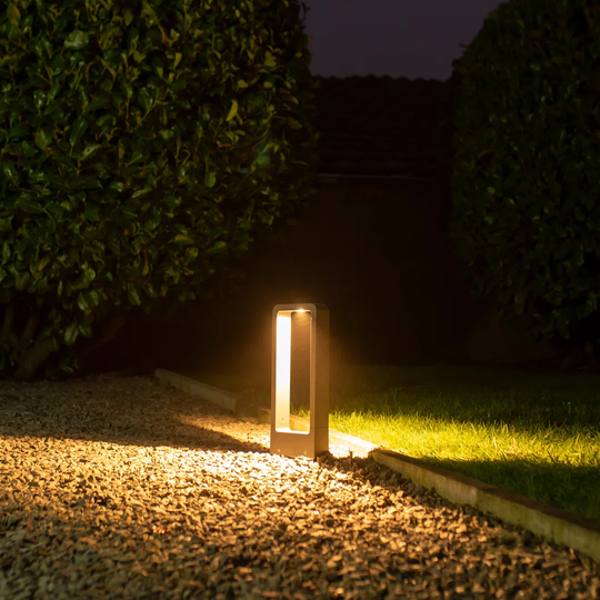 Colbourn Anthracite Integrated LED Metal Bollard Light