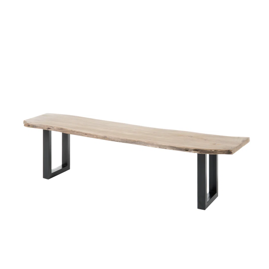 Eunice Wood and Metal Bench
