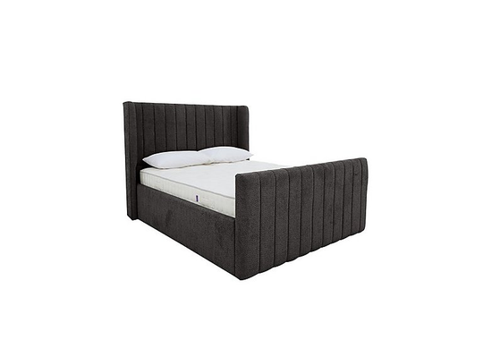 Eira High Foot End Ottoman Bed Frame - Super King - Black