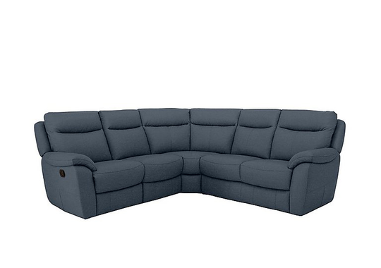 Snug Fabric Corner Sofa - Blue