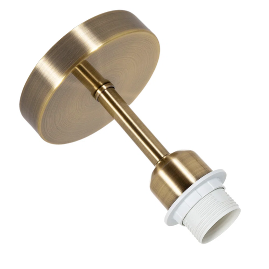 Brushed Antique Beass Ceiling Light Fitting For Industrial Style Light Bulbs By Happy Homewares