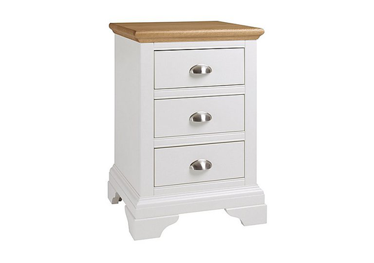 Furnitureland - Emily 3 Drawer Bedside Chest - Cream