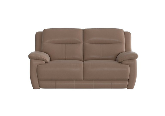 Touch 2 Seater Heavy Duty Fabric Sofa with USB Ports - Brown