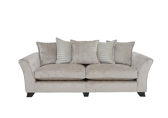 Sasha 4 Seater Split Scatter Back Sofa - Grey