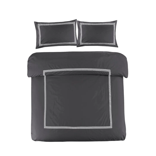 Microfiber Brata Stitch Duvet Cover Set