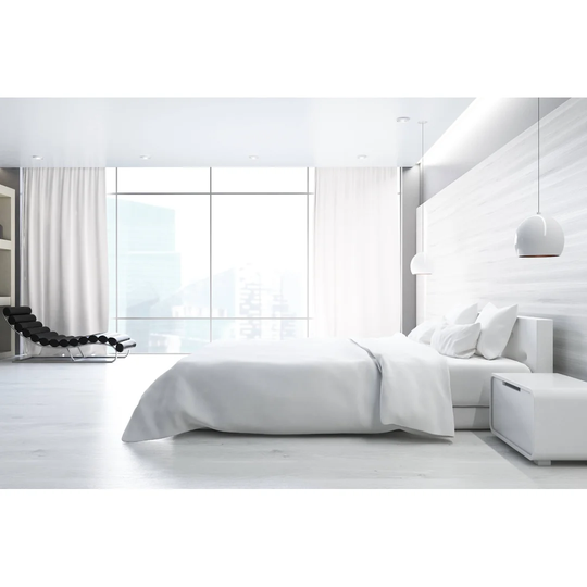 White Hypoallergenic 100% Cotton 400 TC Duvet Cover Set