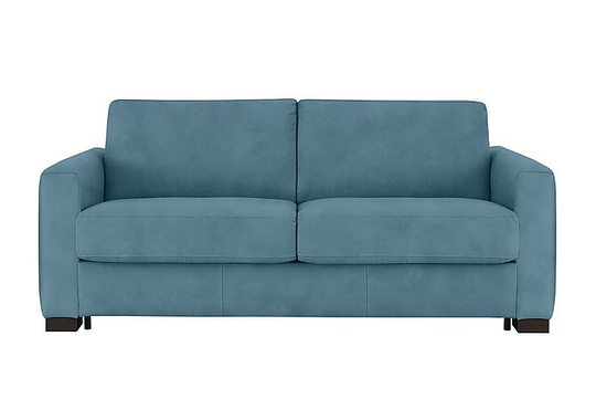 Nicoletti - Alcova 3 Seater Fabric Sofa Bed with Box Arms - Blue