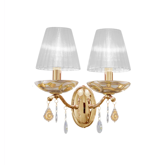Carmen 2 2-Light Dimmable Candle Wall Light