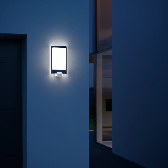 LED Outdoor Wall Light L 240 S Anthracite Bulkhead Light with Motion Sensor Shockproof