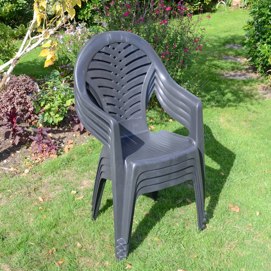 Aidy PINETO Stack Chair Anthracite PACK Of 4