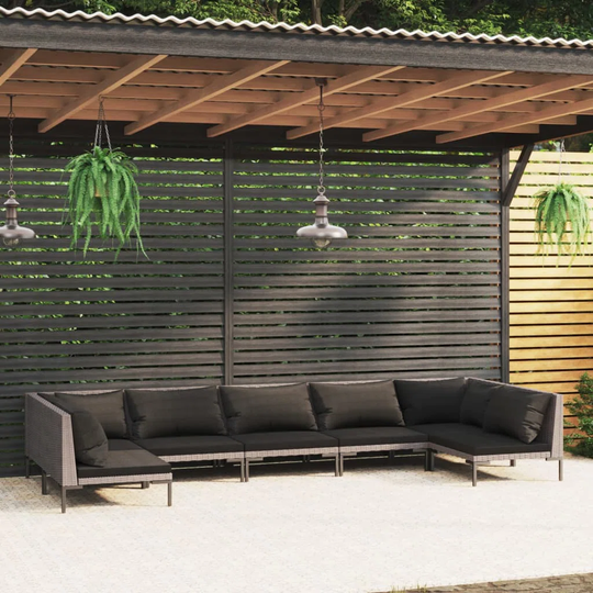 Leasa 350Cm Wide Outdoor U-Shaped Garden Corner Sofa with Cushions
