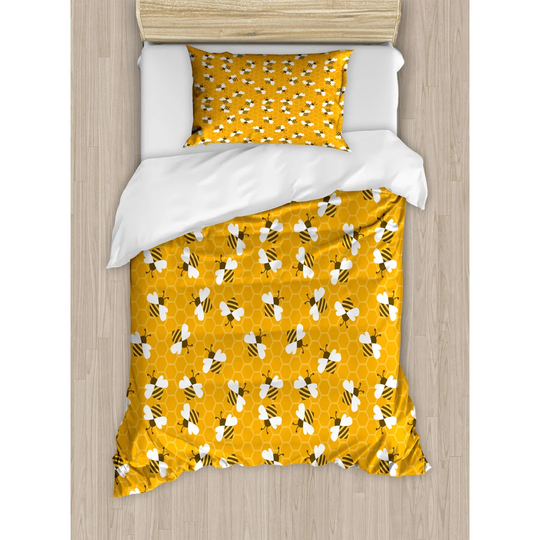 Rutherford Yellow 100% Brushed Microfibre Duvet Cover Set