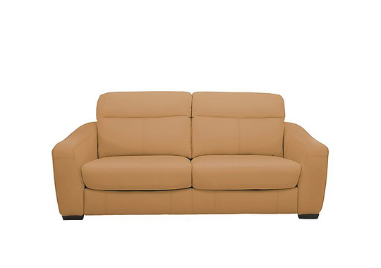 Cressida 3 Seater Leather Sofa Bed - Yellow- World of Leather