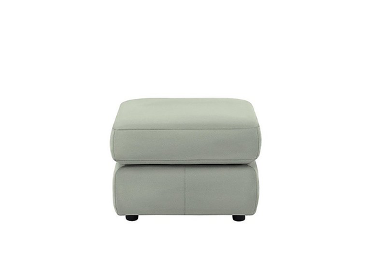 G Plan - Avon Leather Footstool - Grey