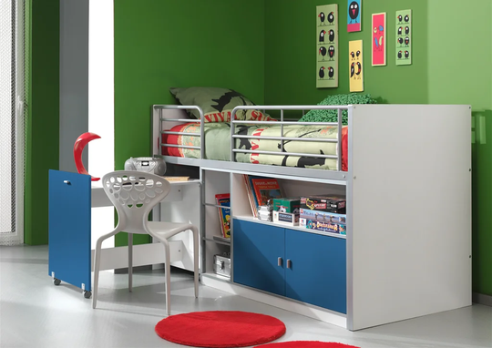 Bonny Mid Sleeper Bed with Bookcase