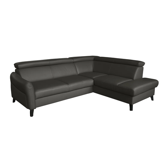 Victoria Upholstered Sleeper Corner Sofa with Ottoman