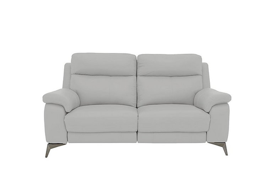 Missouri 2 Seater Leather Power Recliner Sofa - Grey- World of Leather