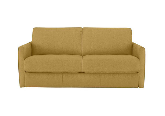 Nicoletti - Alcova 2.5 Seater Fabric Sofa with Slim Arms - Yellow