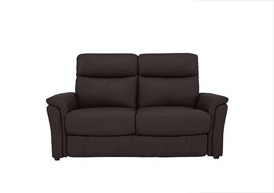 Compact Collection Piccolo 2 Seater Leather Static Sofa - Brown- World of Leather