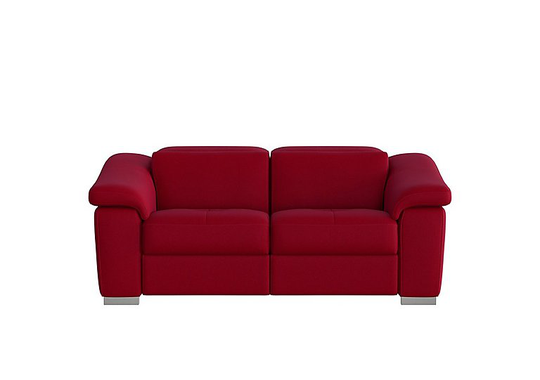 Nicoletti - Galileo 2 Seater Fabric Power Recliner Sofa - Red