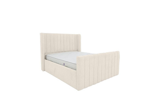 Eira High Foot End Bed Frame - Double - Cream