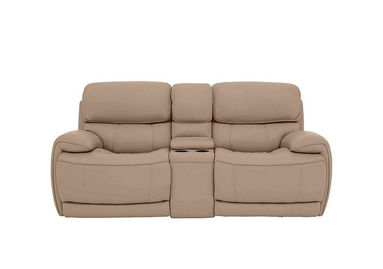 Relax Station Rocco 2 Seater Leather Power Rocker Sofa with Cupholders and Power Headrests- World of Leather