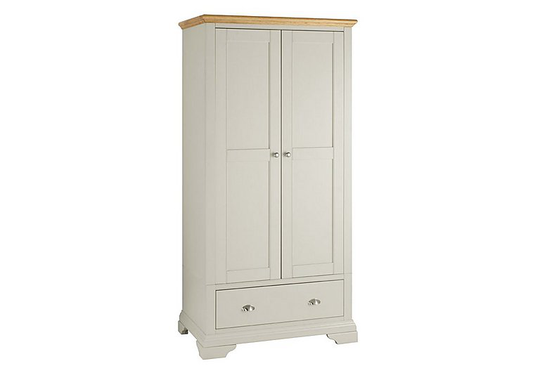 Furnitureland - Emily 2 Door Wardrobe - Grey