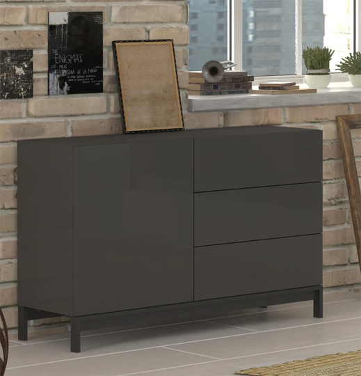 Betzalel 110 Cm Wide 3 Drawer Sideboard