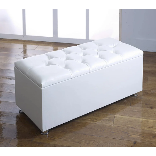 Stager Faux Leather Storage Bench
