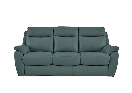 Snug 3 Seater Leather Sofa - Green- World of Leather