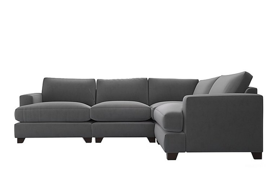 The Lounge Co. - Lorrie Small Fabric Corner Sofa - Grey