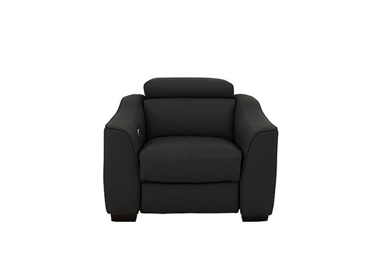 Elixir Leather Power Recliner Armchair - Black- World of Leather