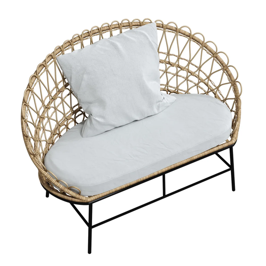 Elsah 126Cm Wide Outdoor Garden Sofa with Cushions