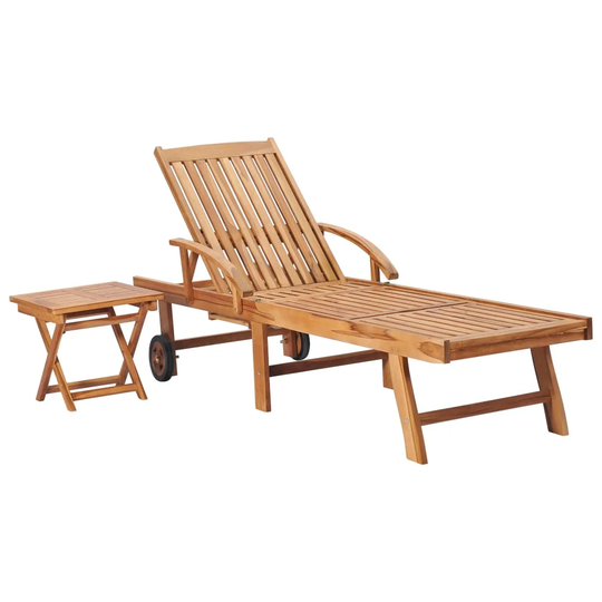 Evgeniy Reclining Sun Lounger with Table