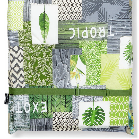 Sunlounger Cushion Tropic Green L.60 L.190 H.4 Green