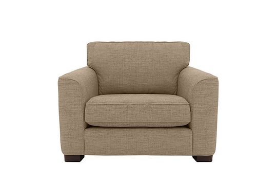 Elora Large Fabric Armchair - Brown