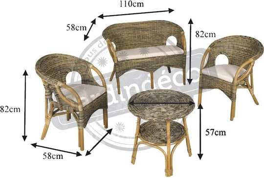 Rattan Park Bench