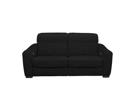 Cressida 2 Seater Leather Recliner Sofa - Black- World of Leather