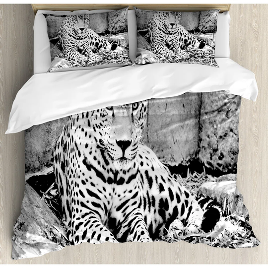 Sanford Black/White 100% Brushed Microfibre Duvet Cover Set