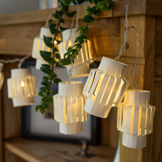 Erselle 0.07M LED 10 - Bulb Paper Lantern String Light