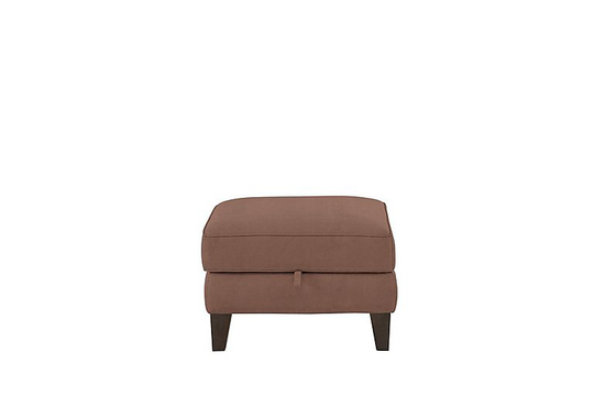 Brondby Fabric Storage Footstool - Brown